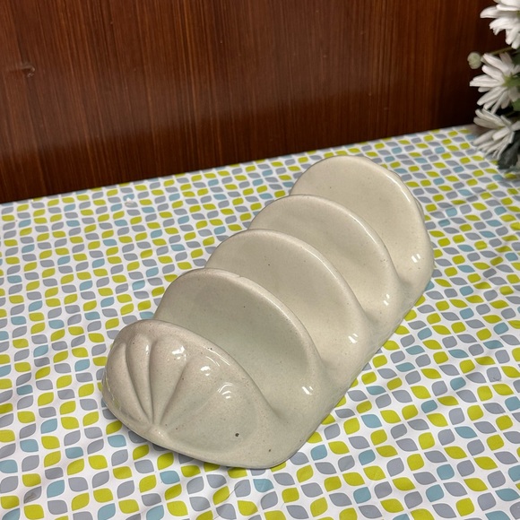 Ceramic Taco holder White Vintage Taco Server - Picture 6 of 10
